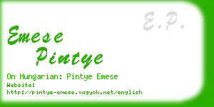 emese pintye business card